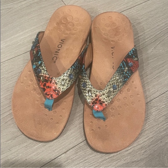 Vionic Women's Snakeskin Pattern Sandals - Picture 3 of 6